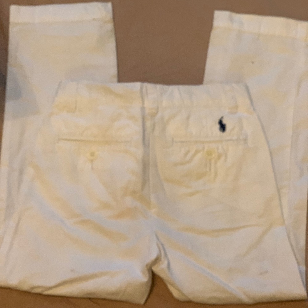 Boys size 5 Ralph Lauren Polo, white slacks with navy horse
